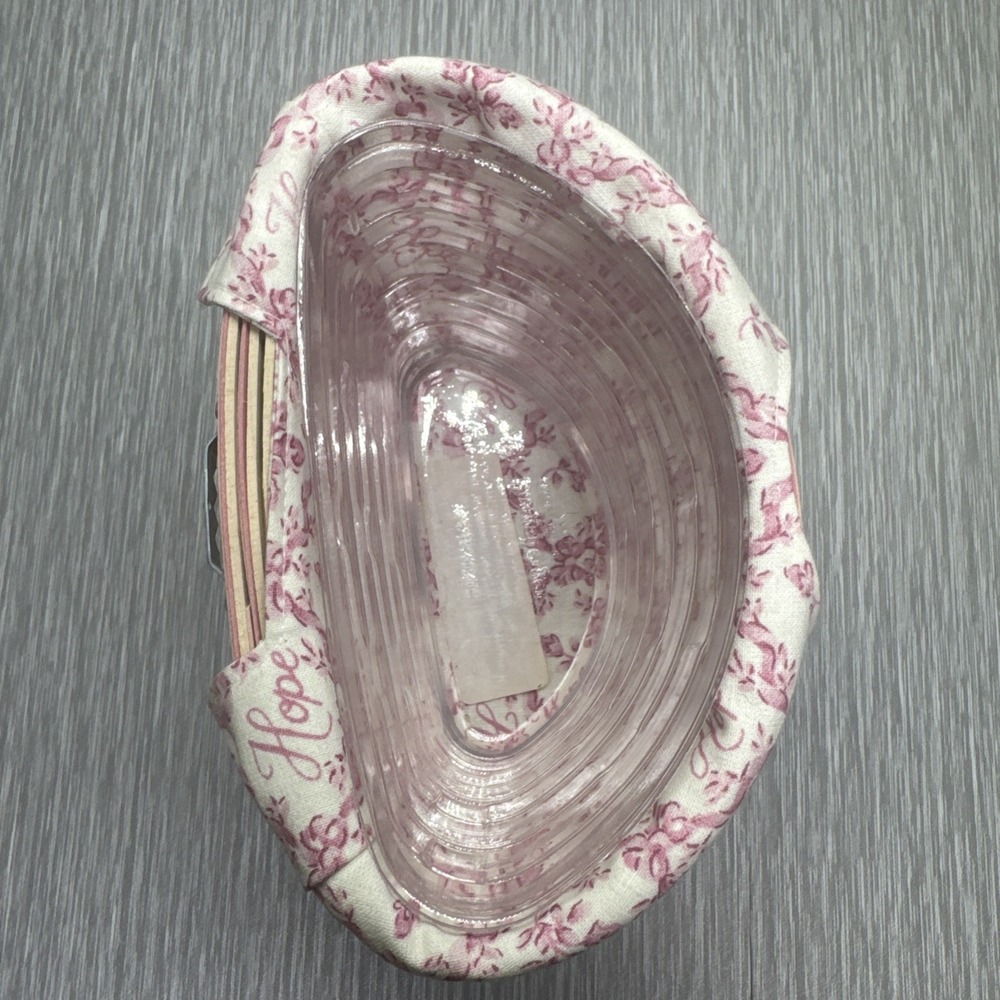Longaberger Hope Basket Breast Cancer Awareness w/ Liner Protector Pink 2002 - Picture 5 of 10
